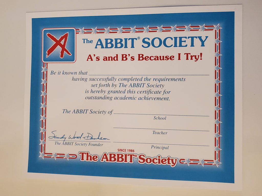 ABBIT Completion Certificate